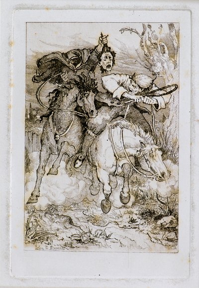Two Galloping Horsemen [one carrying his own head] by John Duncan