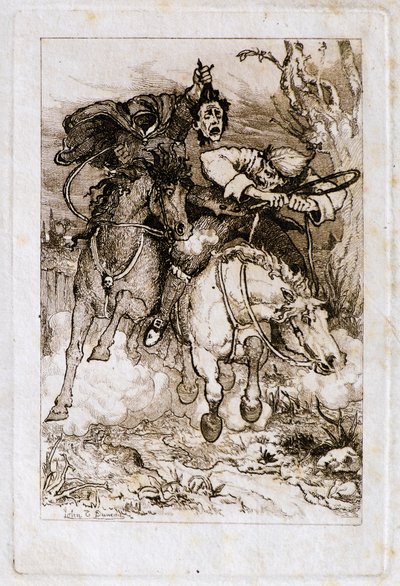 Two Galloping Horsemen [one carrying his own head] by John Duncan
