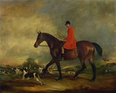 Captain Garth on His Bay Hunter with Hounds by John E. Ferneley