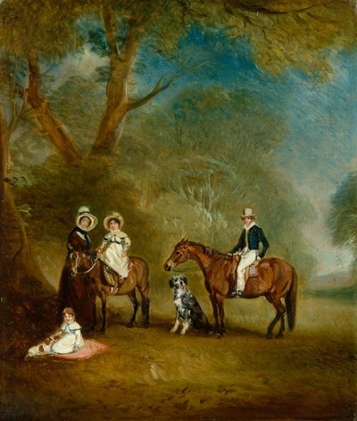 The Pares Family of Hopwell in a Wooded Landscape by John E. Ferneley