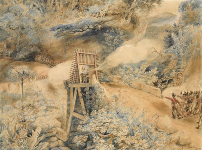 The 3rd West India Regiment Fire on French Troops at a Bridge Head, on the Ile de Cabret or Terre d