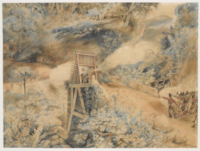 The 3rd West India Regiment Fire on French Troops at a Bridge Head, on the Ile de Cabret or Terre d