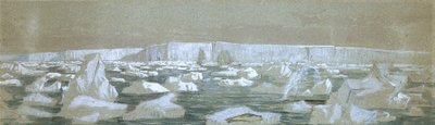 Part of the South Polar Barrier, 2 February 1841 by John Edward Davis