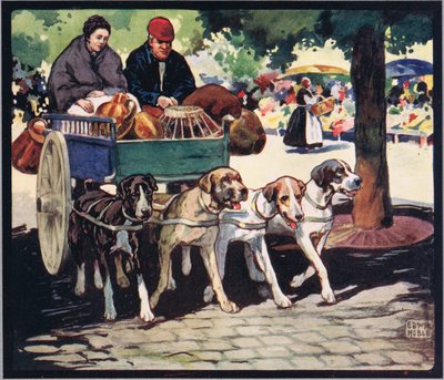 French dog cart, illustration from 