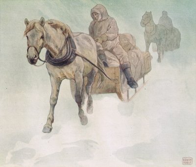 Horsedrawn sleigh, illustration from 