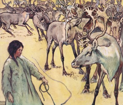 Moose herd, illustration from 