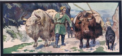 Mountain yaks, illustration from 