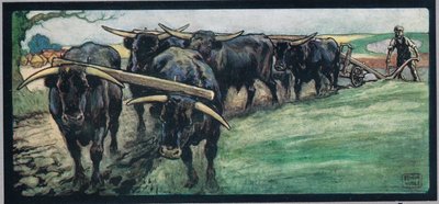 Ploughing the field, illustration from 