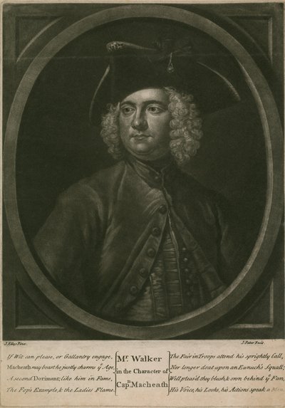 Mr Walker in the Character of Captain Macheath by John Ellys