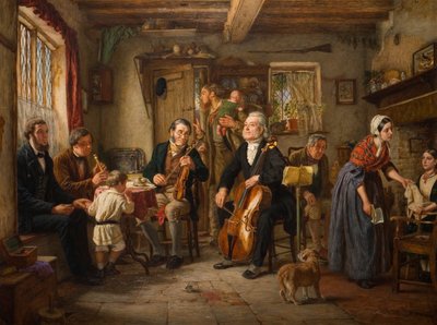 A Philharmonic Rehearsal in a Farmhouse by John Evan Hodgson