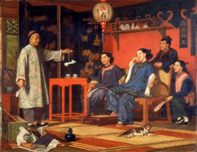 Chinese Ladies Looking at European Curiosities, 1868 by John Evan Hodgson