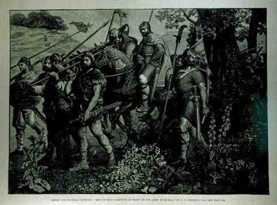 Design for Windsor Tapestry: Men of Kent Marching in Front of the Army of Harold by John Evan Hodgson