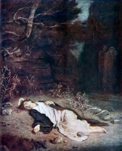 St Stephen, "He Fell Asleep" by John Everett (after) Millais