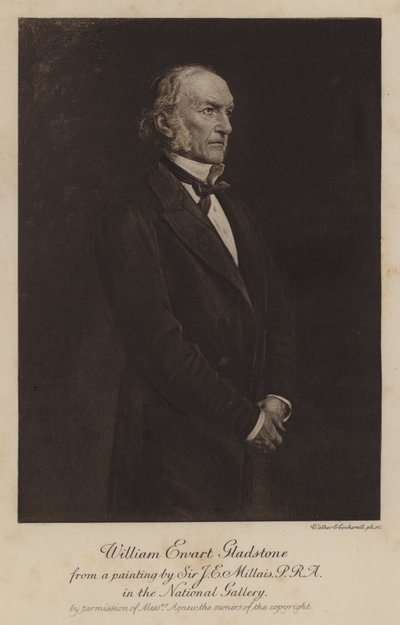 William Ewart Gladstone, British Liberal Statesman and Prime Minister by John Everett (after) Millais