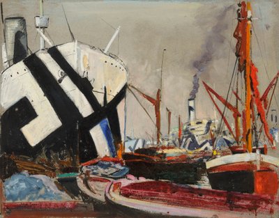 London Docks, Late 19th to Mid 20th Century by John Everett
