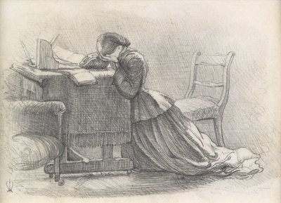 A Wife - Illustration to a Poem by John Everett Millais