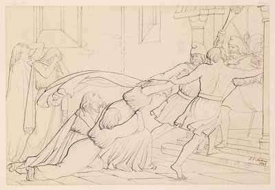 Elgiva Seized by the Order of Archbishop Odo by John Everett Millais