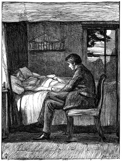Illustration for the poem Last Words by Owen Meredith, 1860 by John Everett Millais