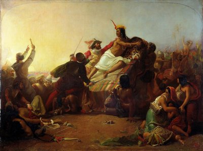 Pizarro Seizing the Inca of Peru, 1846 by John Everett Millais