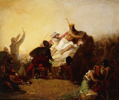Pizarro Seizing the Inca of Peru by John Everett Millais
