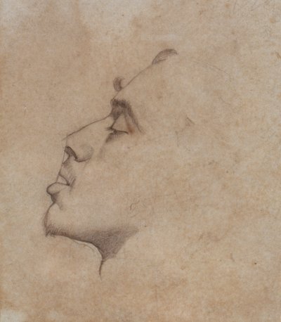 Portrait Head of Dante Gabriel Rossetti by John Everett Millais