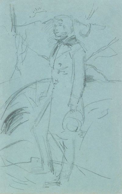 Preliminary Sketch for the Portrait of John Ruskin by John Everett Millais
