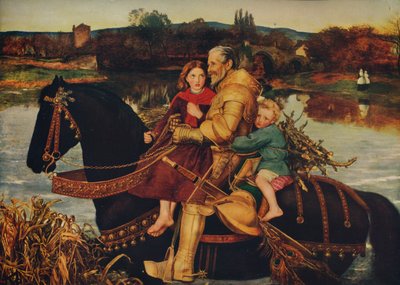 Sir Isumbras at the Ford by John Everett Millais