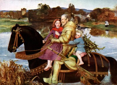 Sir Isumbras at the Ford by John Everett Millais