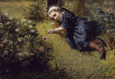 Sleep in a Garden by John Everett Millais