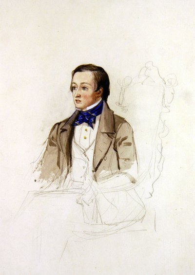 Study for portrait of R. Stephens of Merton College, Oxford, c.1850 by John Everett Millais