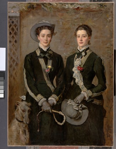 The Twins, Portrait of Kate Edith and Grace Maud Hoare by John Everett Millais
