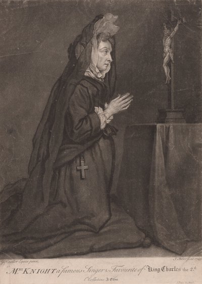 Mrs. Knight, a Famous Singer and Favourite of King Charles II by John Faber the younger