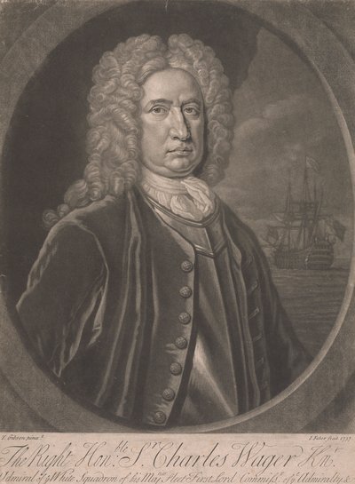 The Right Honorable Sir Charles Wager by John Faber the younger