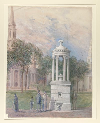 Bennett Fountain on New Haven Green by John Ferguson Weir