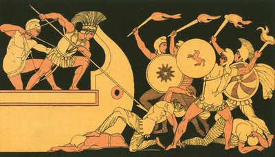 Ajax Defending the Greek Ships Against the Trojans by John Flaxman