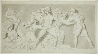 Amphion and Zethus Delivering their Mother Antiope from the Fury of Dirce and Lycus by John Flaxman