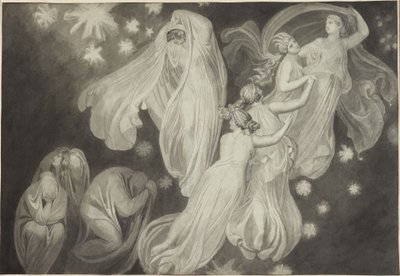 Angels Guiding a Soul to Heaven by John Flaxman
