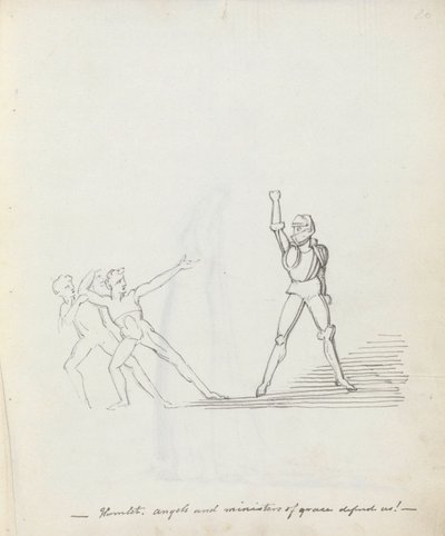 Hamlet. angels and ministers of grace defend us! by John Flaxman