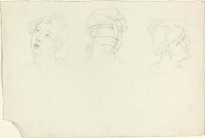 Head of Mary Magdalen and Two Saints by John Flaxman