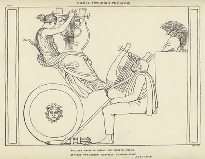 Homer Invoking the Muse by John Flaxman
