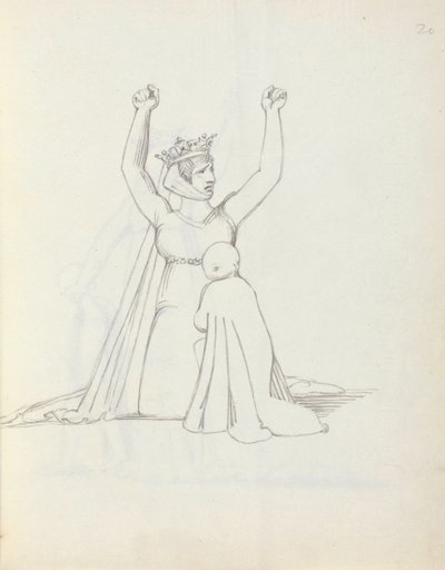 Mrs Siddons as Constance by John Flaxman
