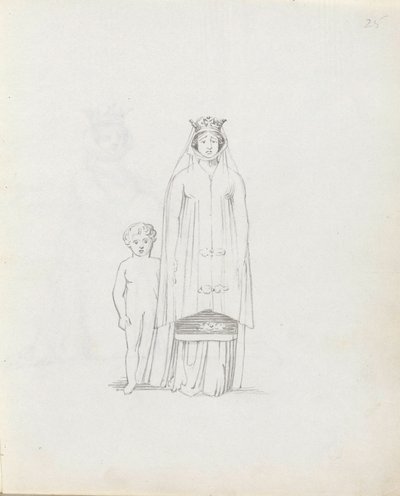 Mrs Siddons as Constance with child by John Flaxman