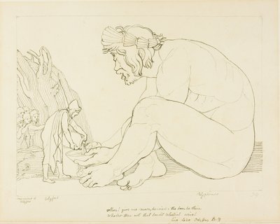 Polyphemus Begging Ulysses for More Wine by John Flaxman