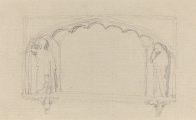 Sketch for a Gothic Monument (the Simcoe Monument?) by John Flaxman