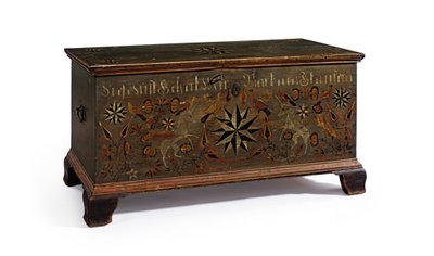 Decorated Blanket Chest Made for Barbara Stauffer, Rapho Township, Lancaster County, Pennsylvania, USA, 1799 by John Flory