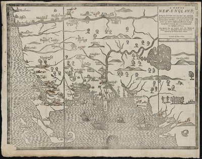 The Map of New England from William Hubbard