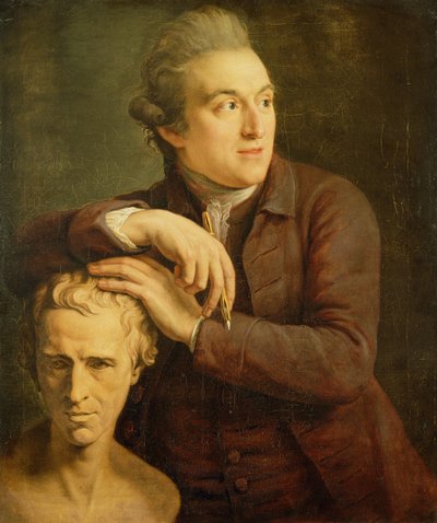 Joseph Nollekens with His Bust of Laurence Sterne by John Francis Rigaud