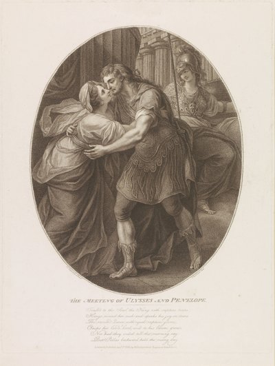 The Meeting of Ulysses and Penelope, Engraved by Francesco Bartolozzi by John Francis Rigaud
