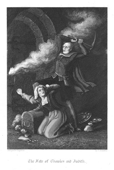Scene from Old St Pauls by William Harrison Ainsworth by John Franklin