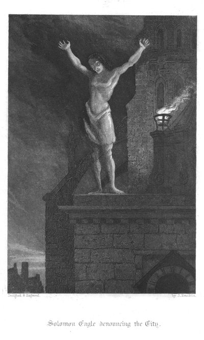 Scene from Old St Pauls by William Harrison Ainsworth by John Franklin